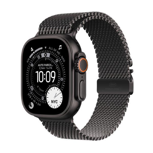APPLE WATCH ULTRA 3 GPS + CELLULAR 5G 49mm CASSA TITANIO NERO CON LOOP IN MAGLIA MILANESE TITANIO NERO - LARGE